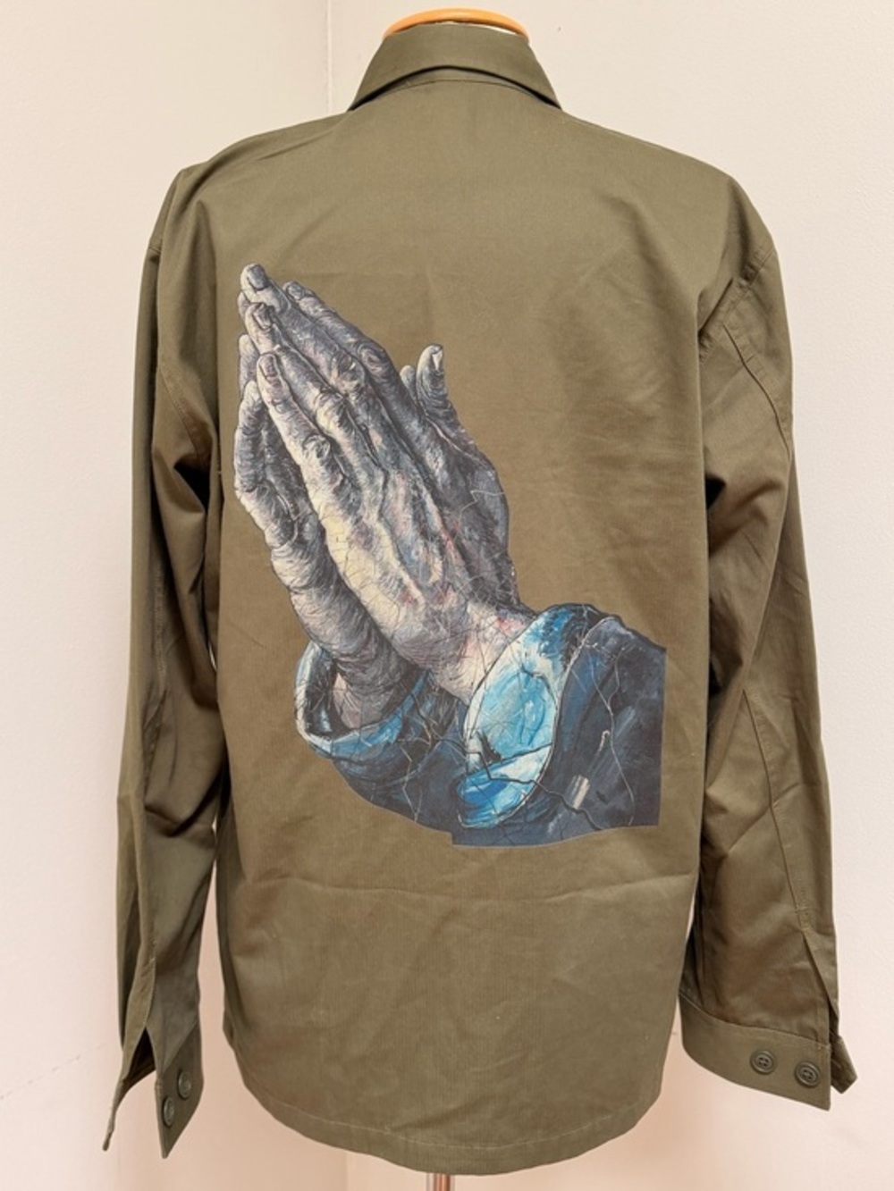 Japanese Kazuki Kuraishi Army green Praying Hands Unisex L Jacket Cargo canvas